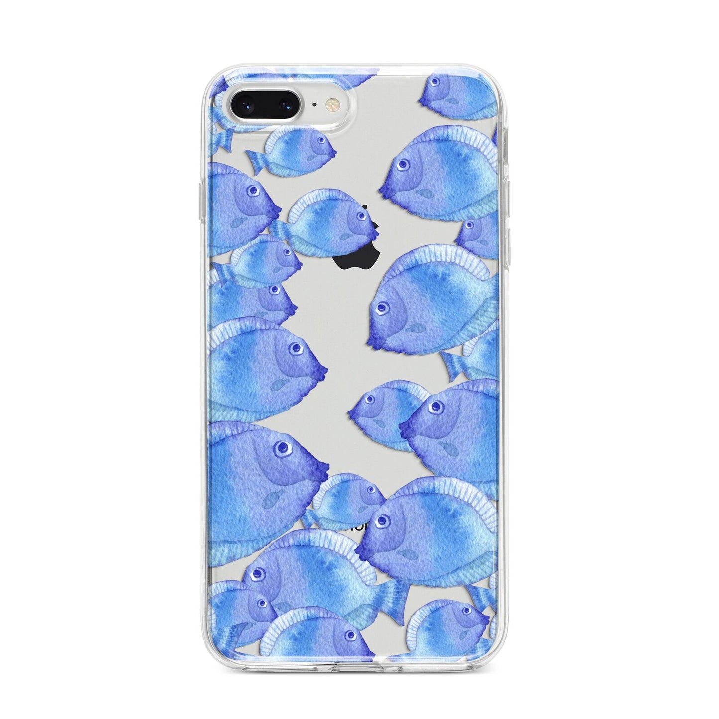 Fish iPhone 8 Plus Bumper Case on Silver iPhone