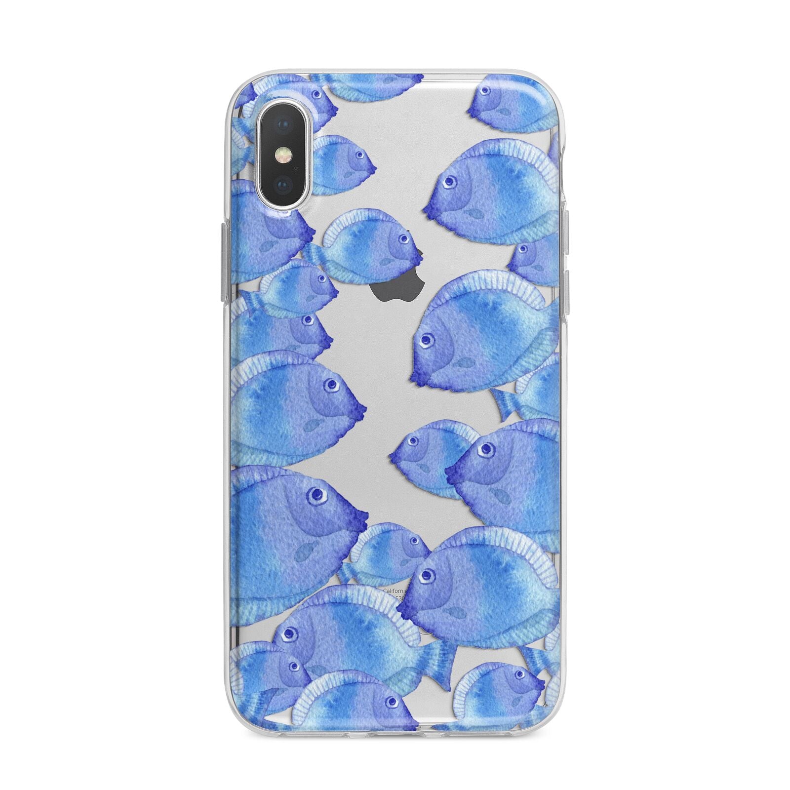 Fish iPhone X Bumper Case on Silver iPhone Alternative Image 1