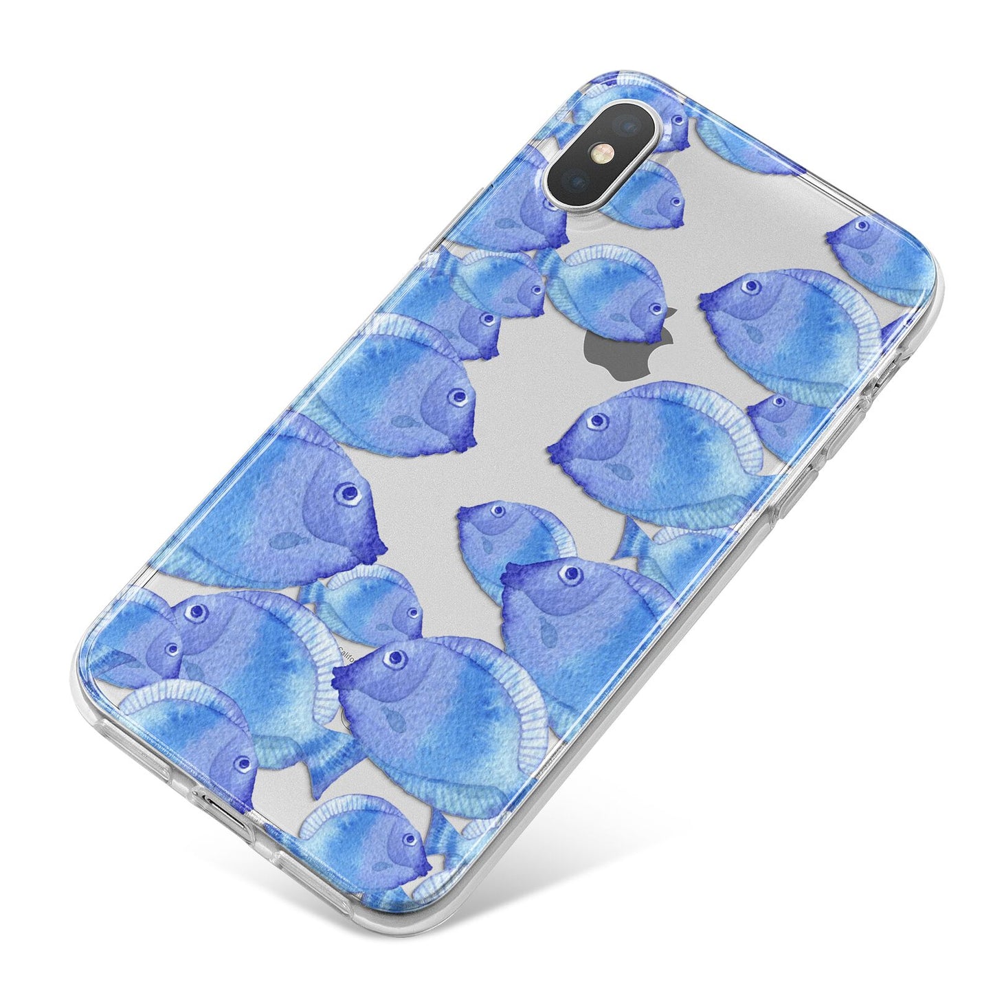 Fish iPhone X Bumper Case on Silver iPhone
