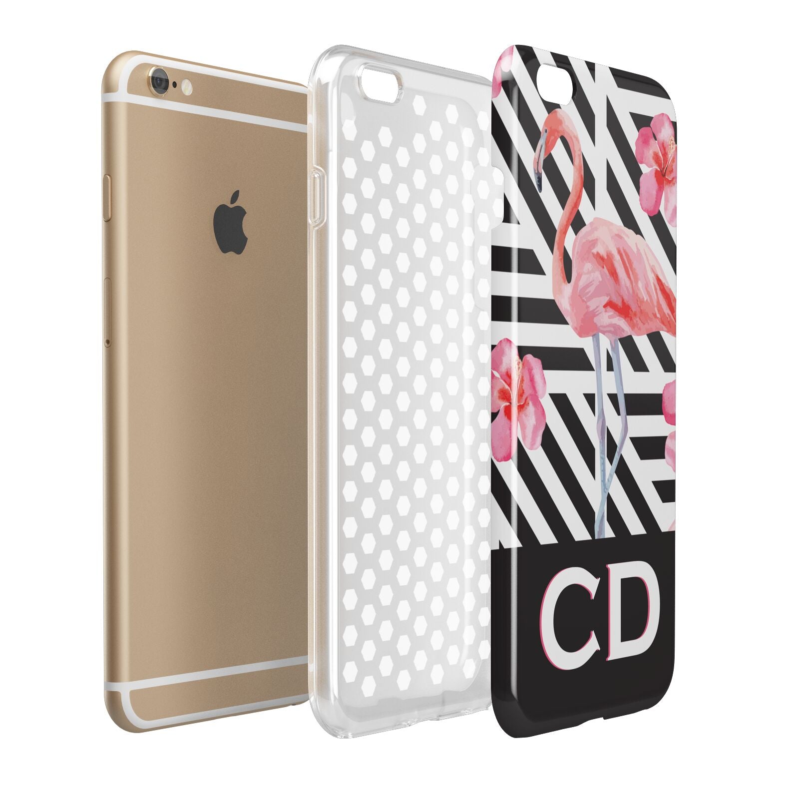 Flamingo Black Geometric Apple iPhone 6 Plus 3D Tough Case Expand Detail Image