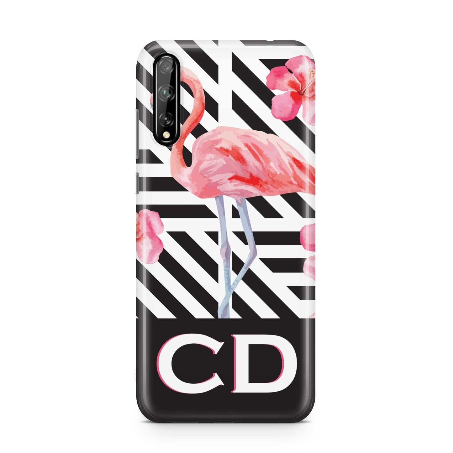 Flamingo Black Geometric Huawei Enjoy 10s Phone Case
