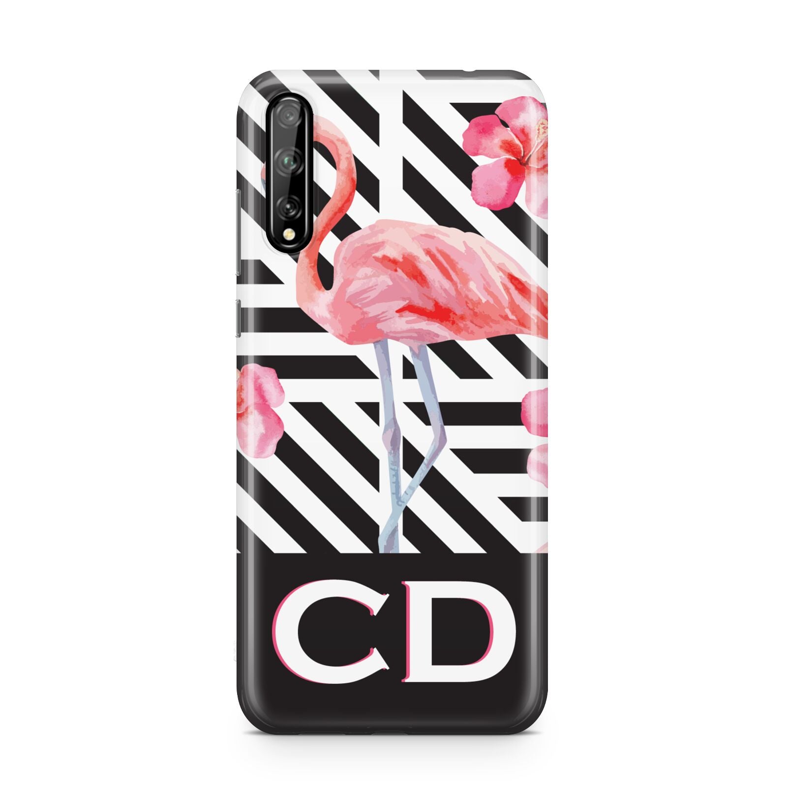 Flamingo Black Geometric Huawei Enjoy 10s Phone Case