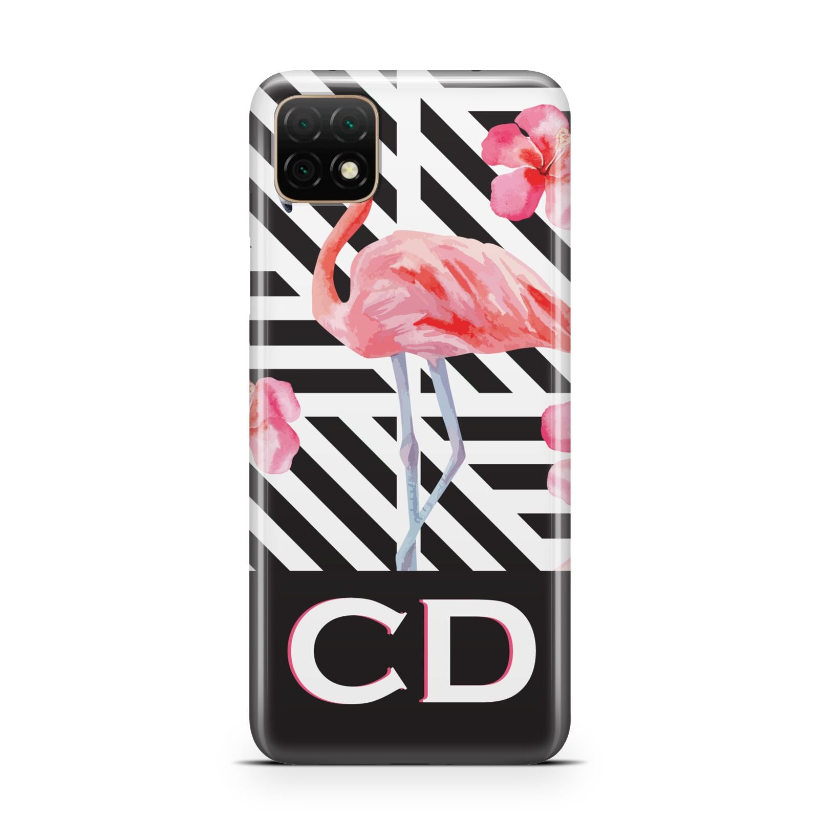 Flamingo Black Geometric Huawei Enjoy 20 Phone Case