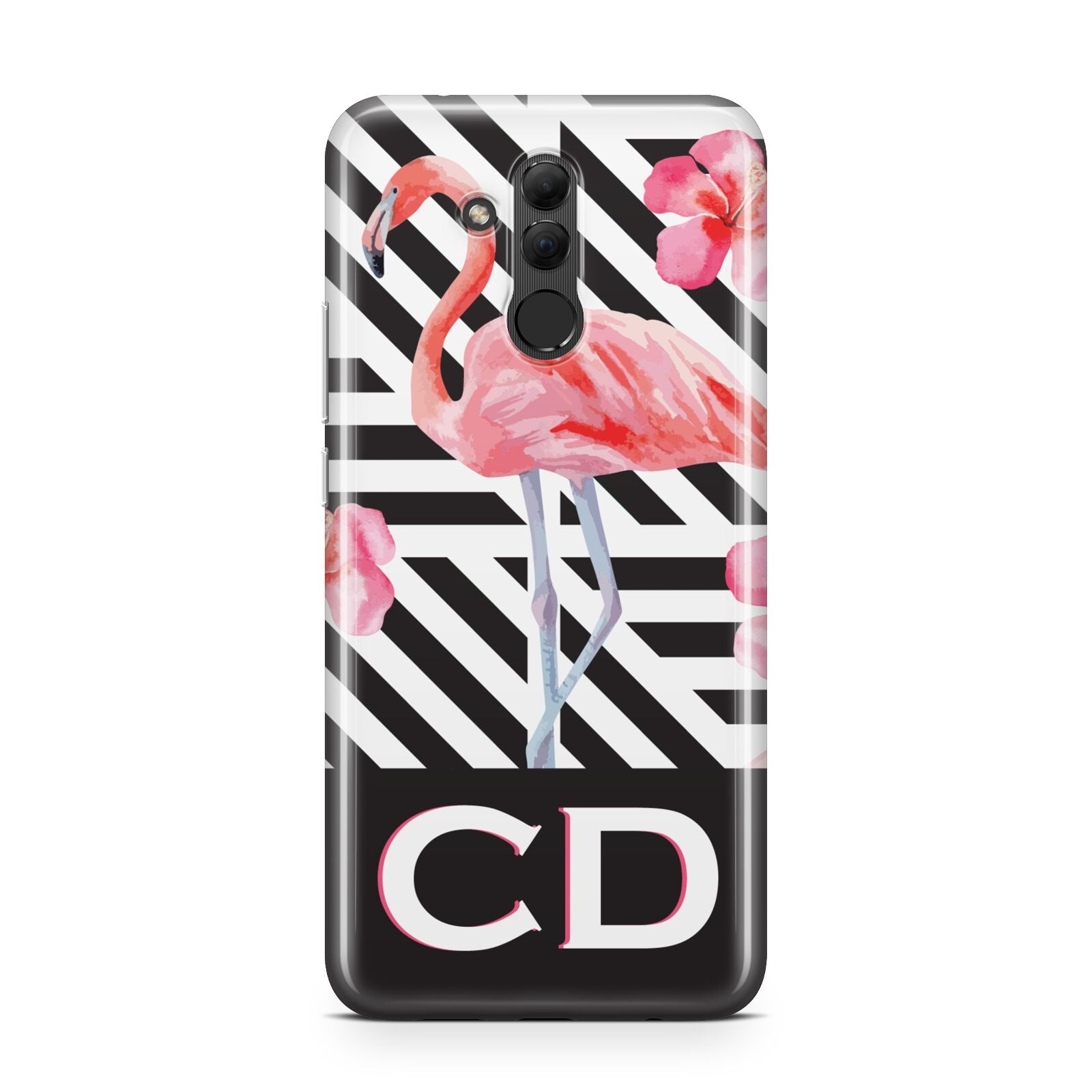 Flamingo Black Geometric Huawei Mate 20 Lite
