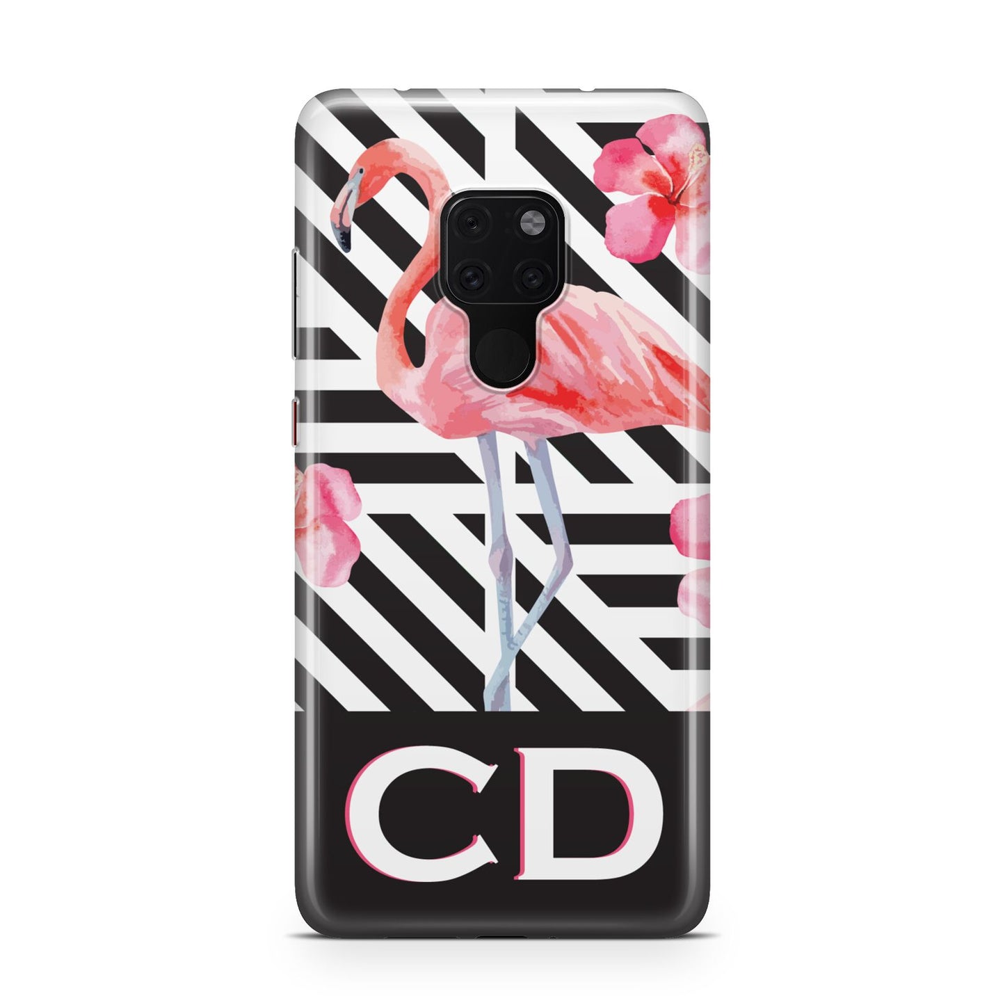 Flamingo Black Geometric Huawei Mate 20 Phone Case