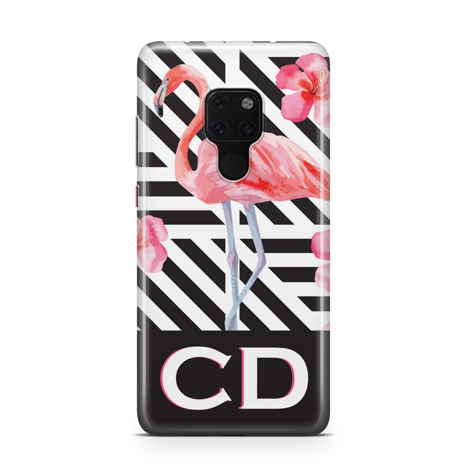 Flamingo Black Geometric Huawei Mate 20 Phone Case