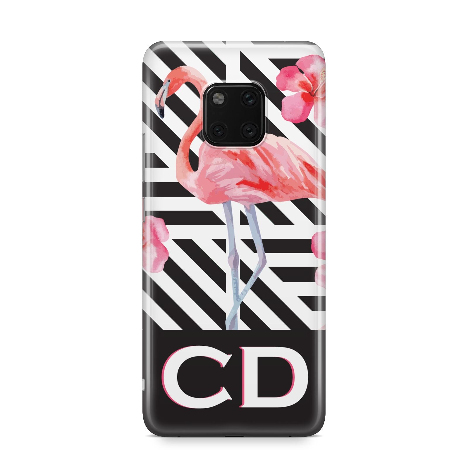 Flamingo Black Geometric Huawei Mate 20 Pro Phone Case