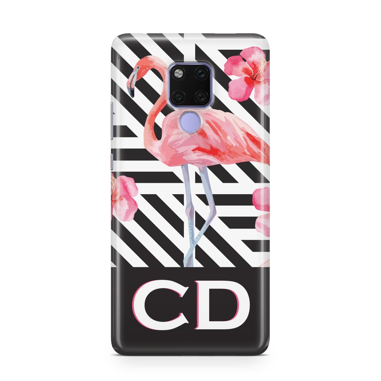 Flamingo Black Geometric Huawei Mate 20X Phone Case