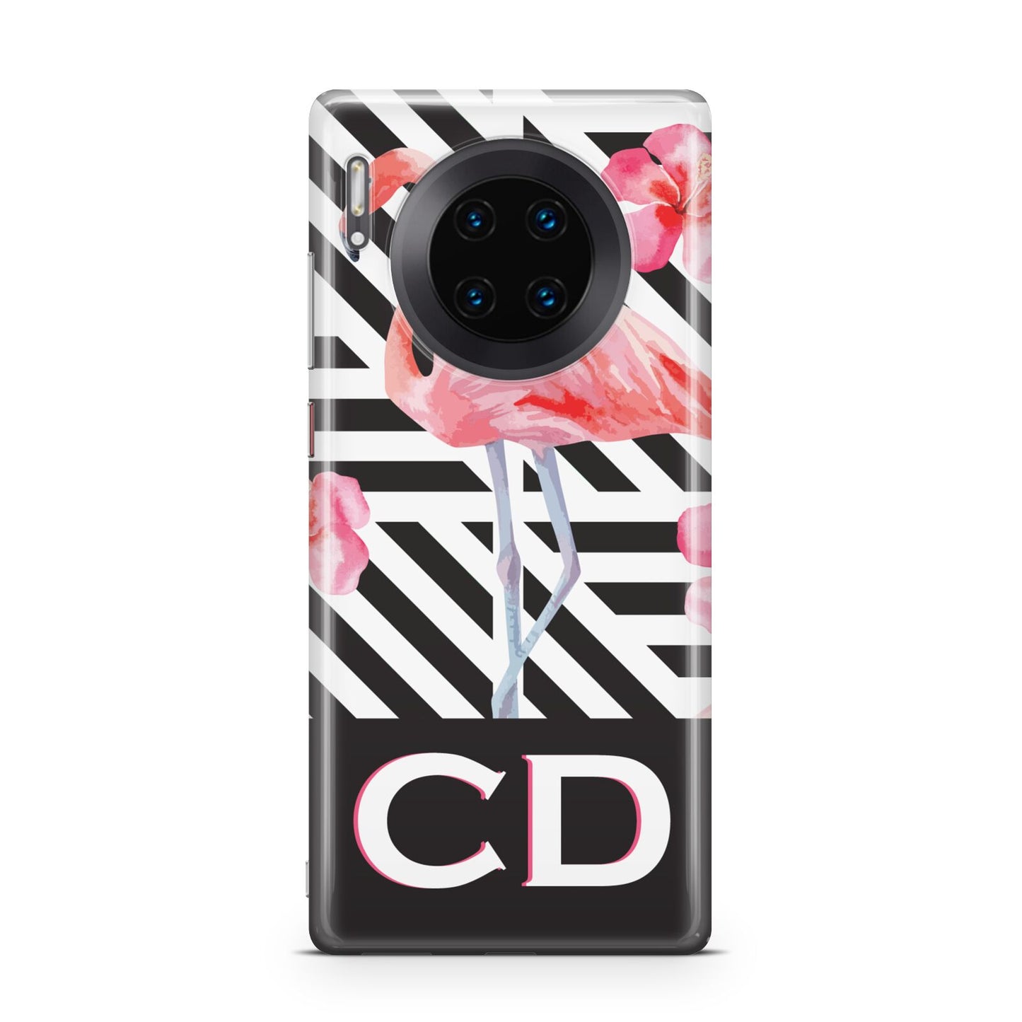 Flamingo Black Geometric Huawei Mate 30 Pro Phone Case