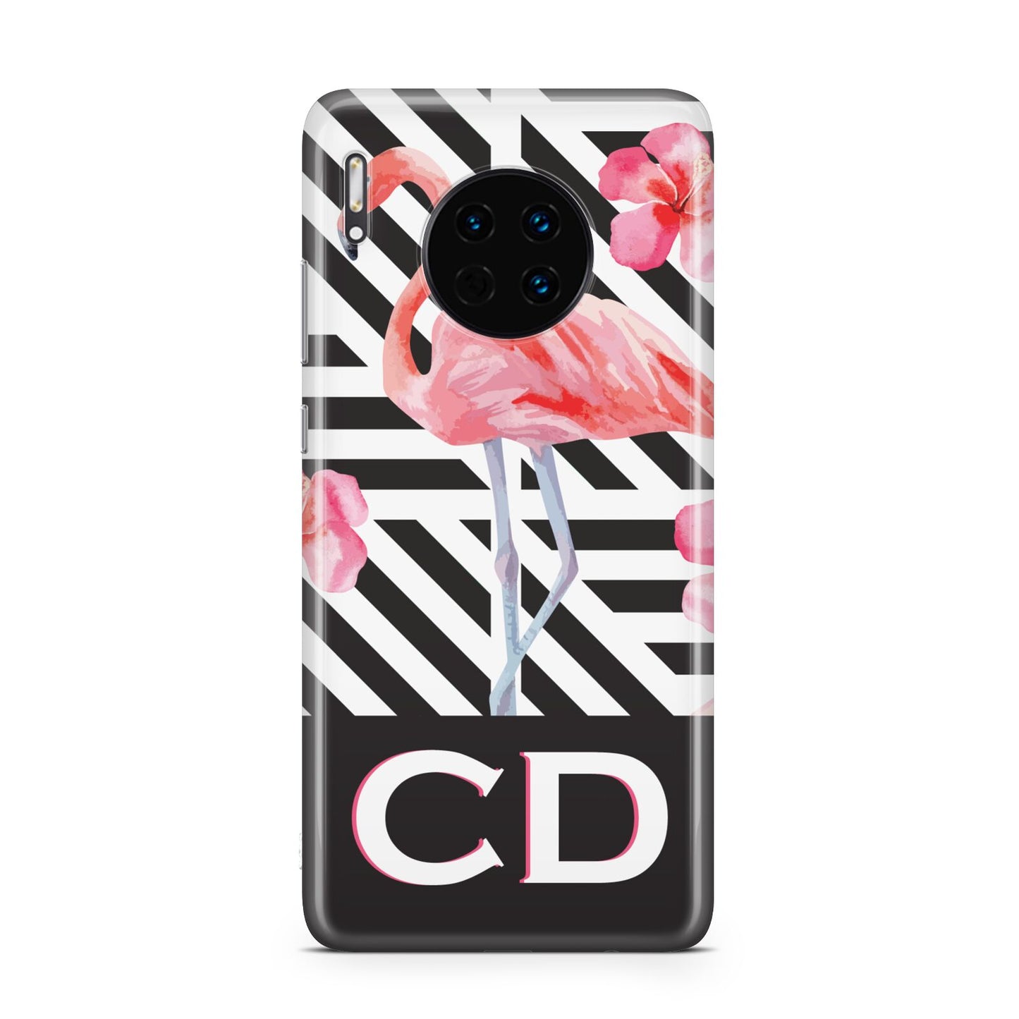 Flamingo Black Geometric Huawei Mate 30