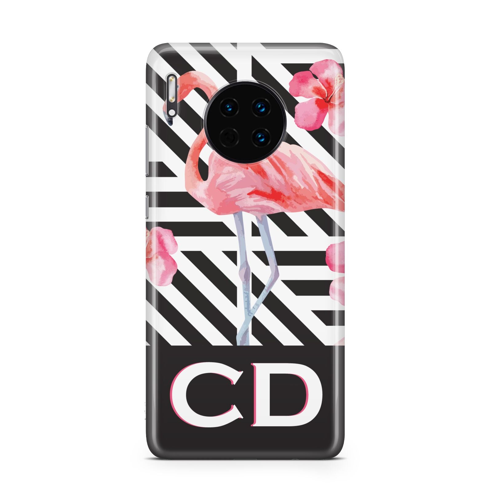 Flamingo Black Geometric Huawei Mate 30