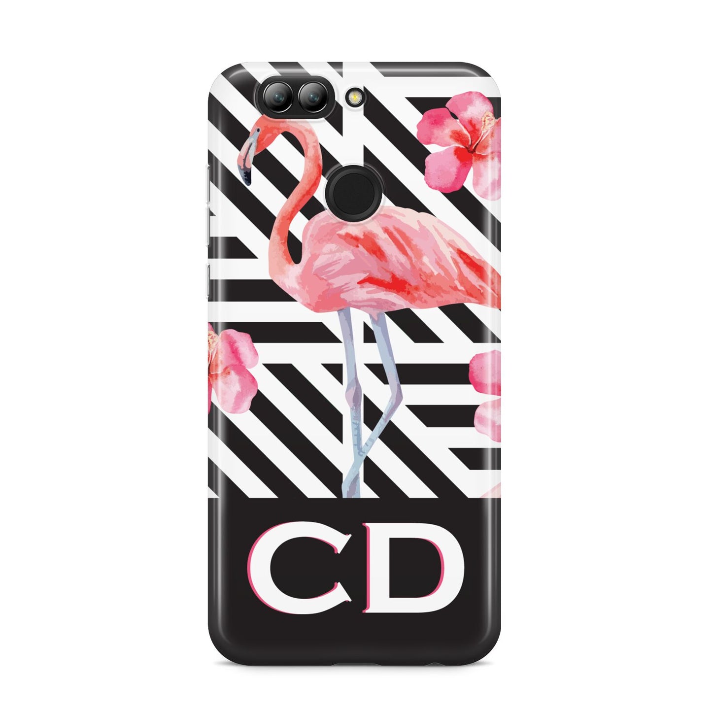 Flamingo Black Geometric Huawei Nova 2s Phone Case