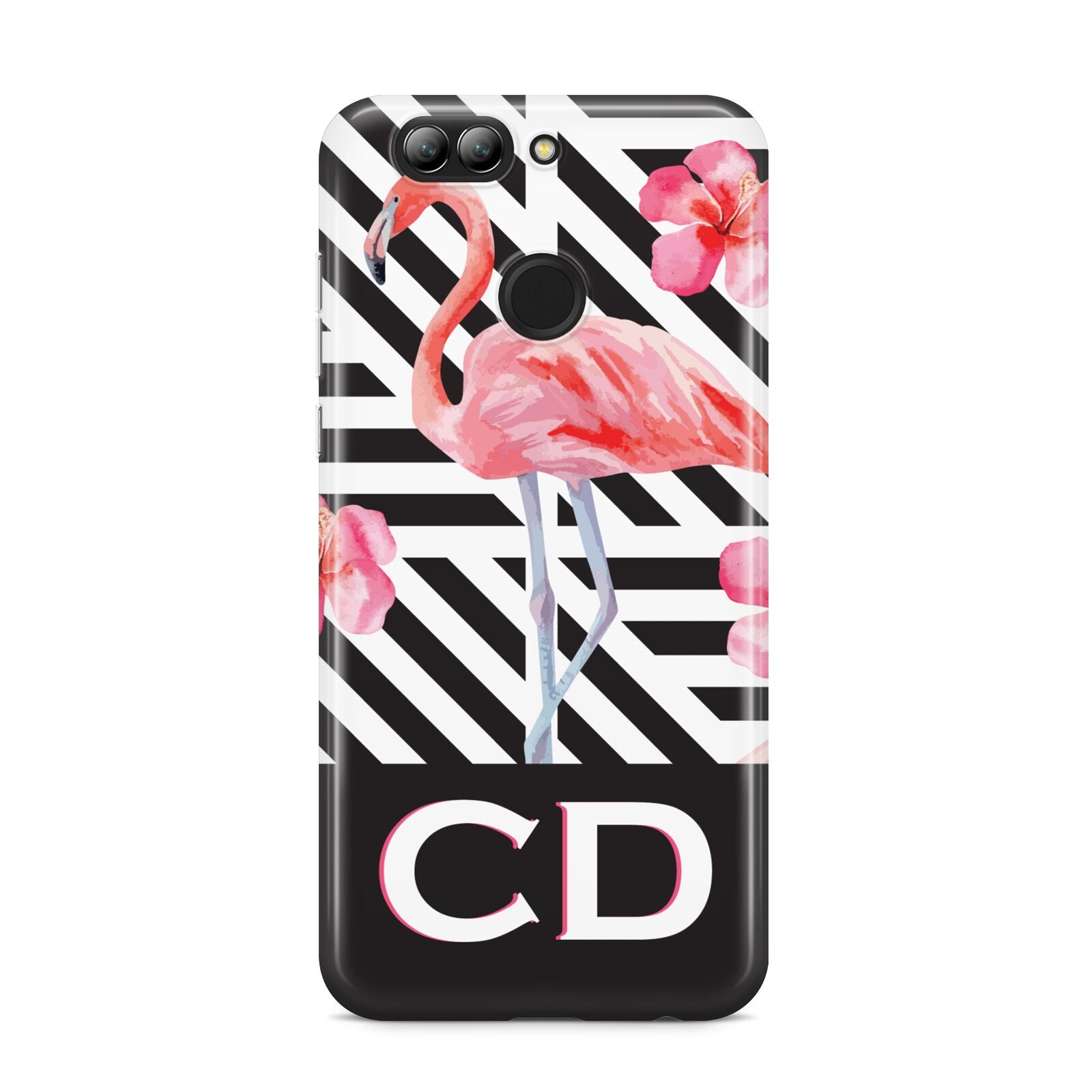 Flamingo Black Geometric Huawei Nova 2s Phone Case