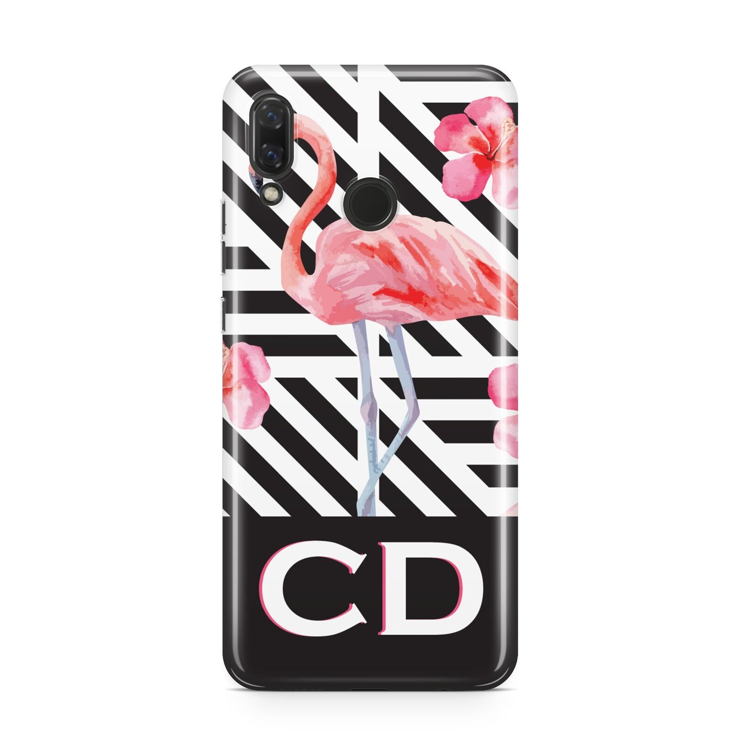 Flamingo Black Geometric Huawei Nova 3 Phone Case