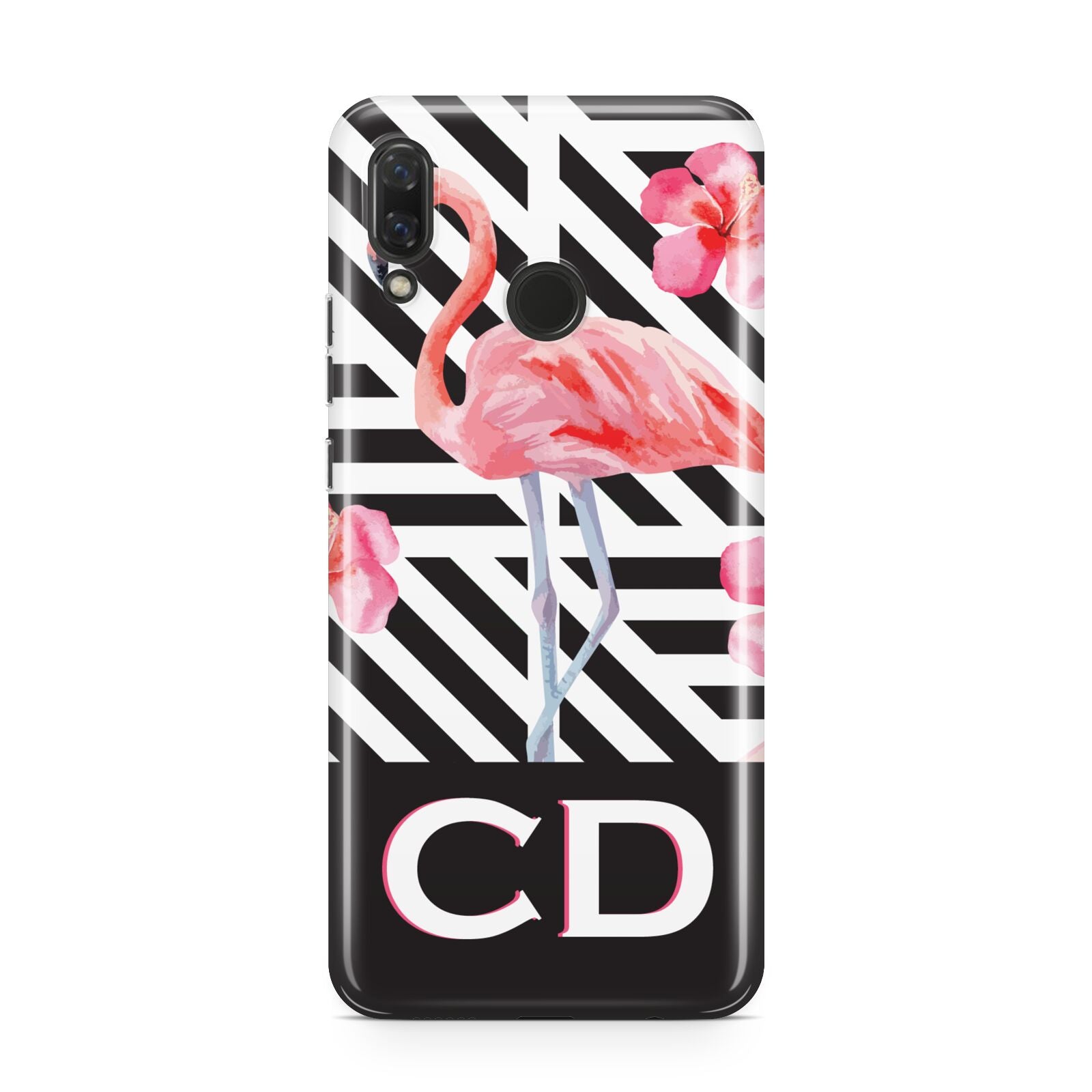 Flamingo Black Geometric Huawei Nova 3 Phone Case