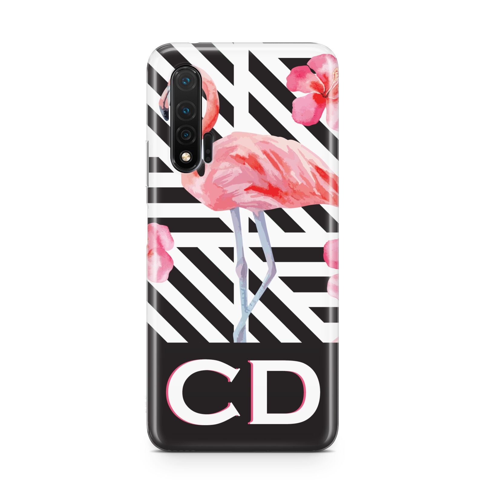 Flamingo Black Geometric Huawei Nova 6 Phone Case
