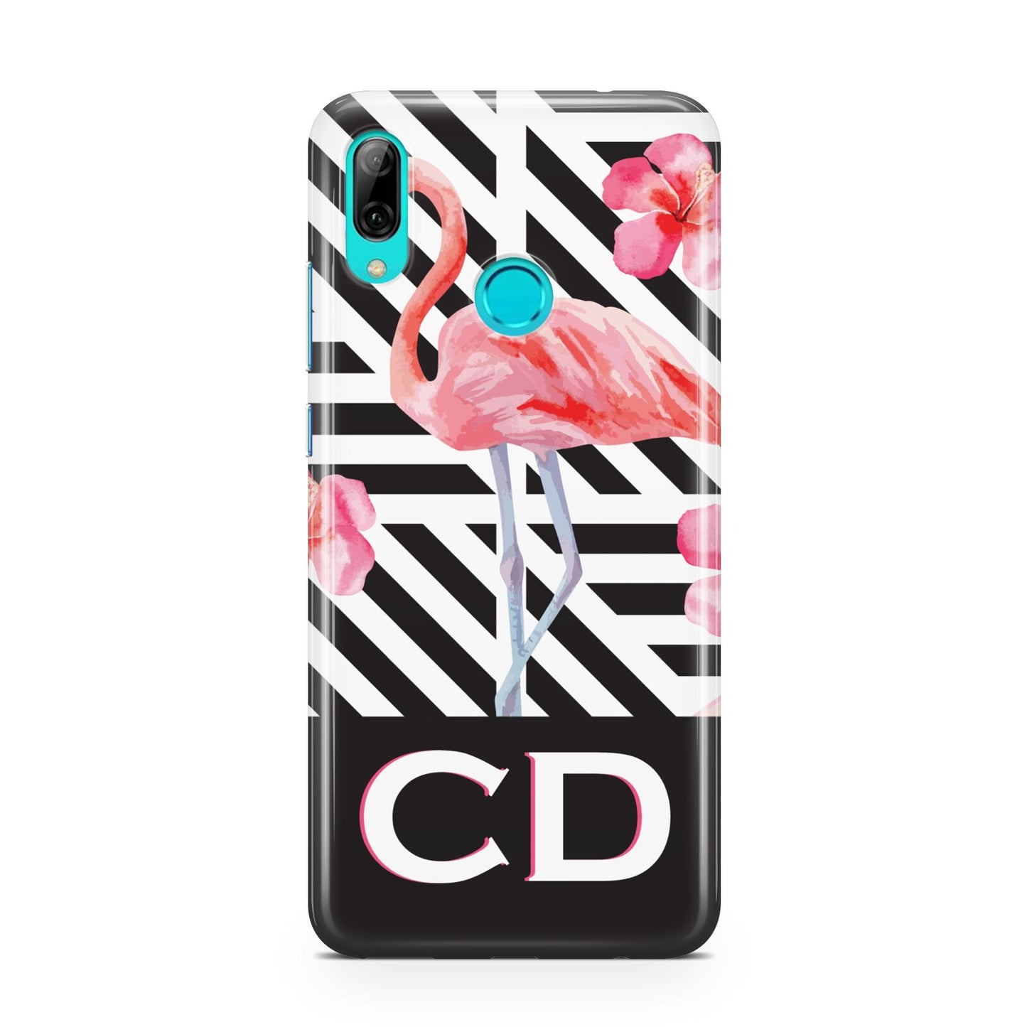 Flamingo Black Geometric Huawei P Smart 2019 Case