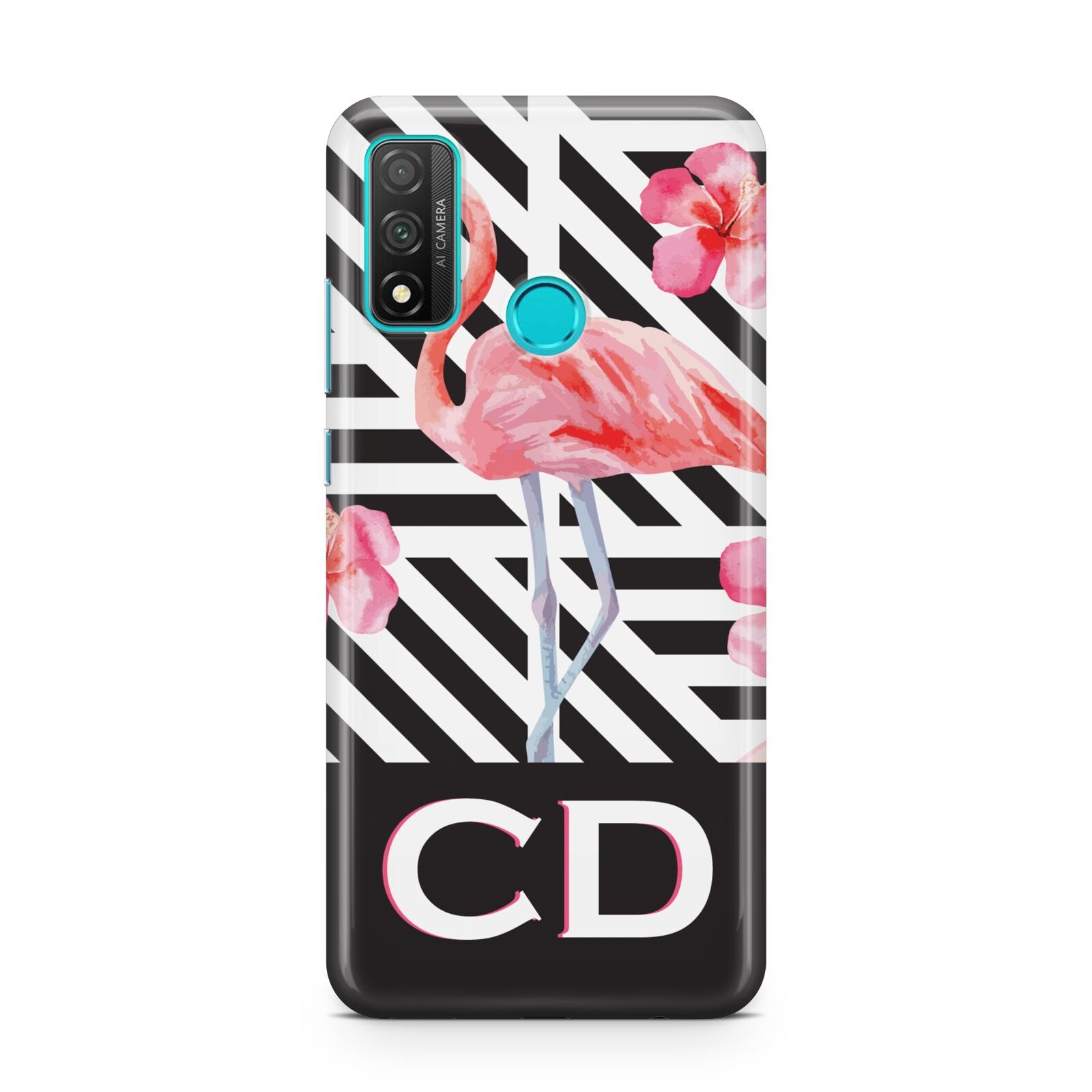 Flamingo Black Geometric Huawei P Smart 2020