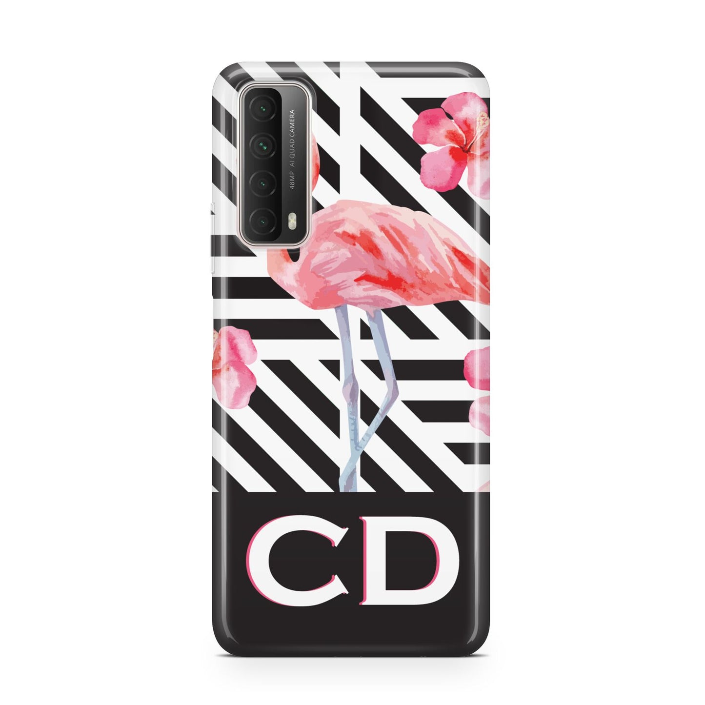 Flamingo Black Geometric Huawei P Smart 2021