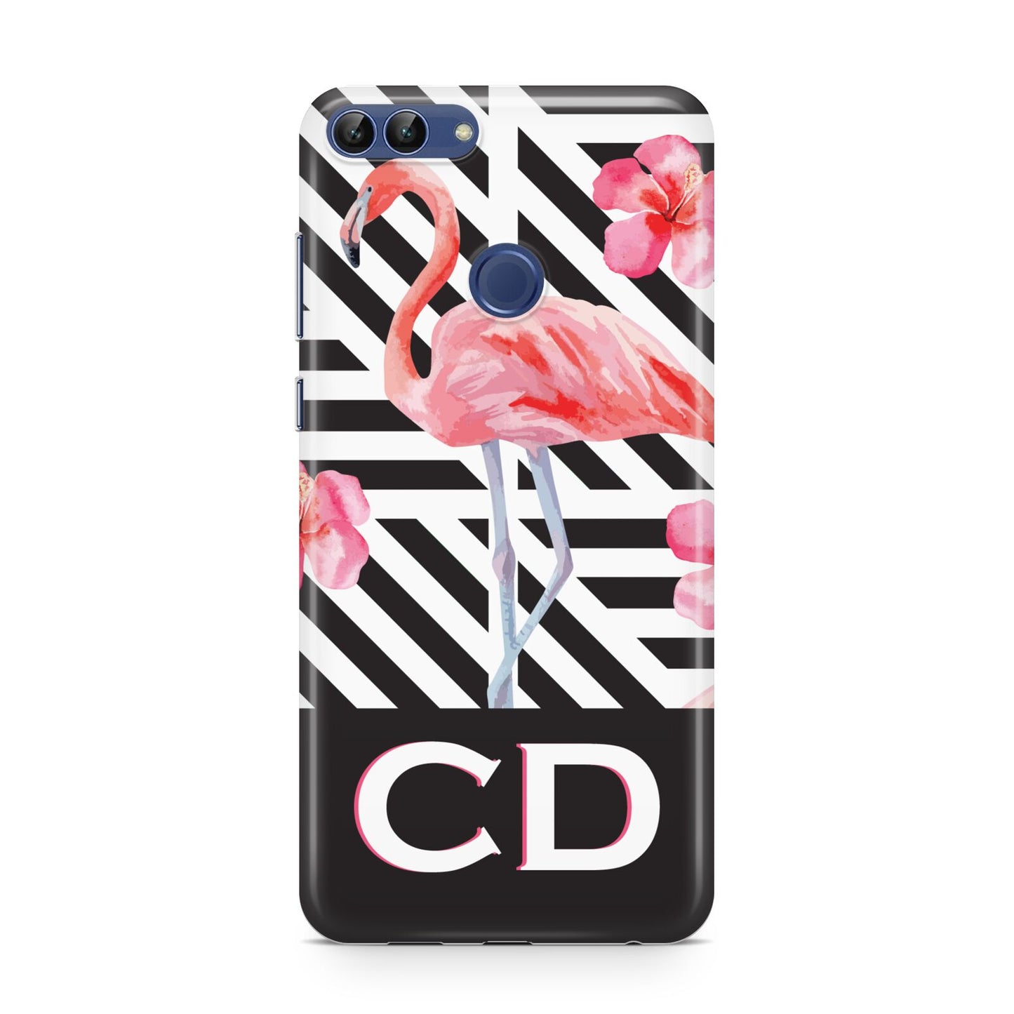 Flamingo Black Geometric Huawei P Smart Case