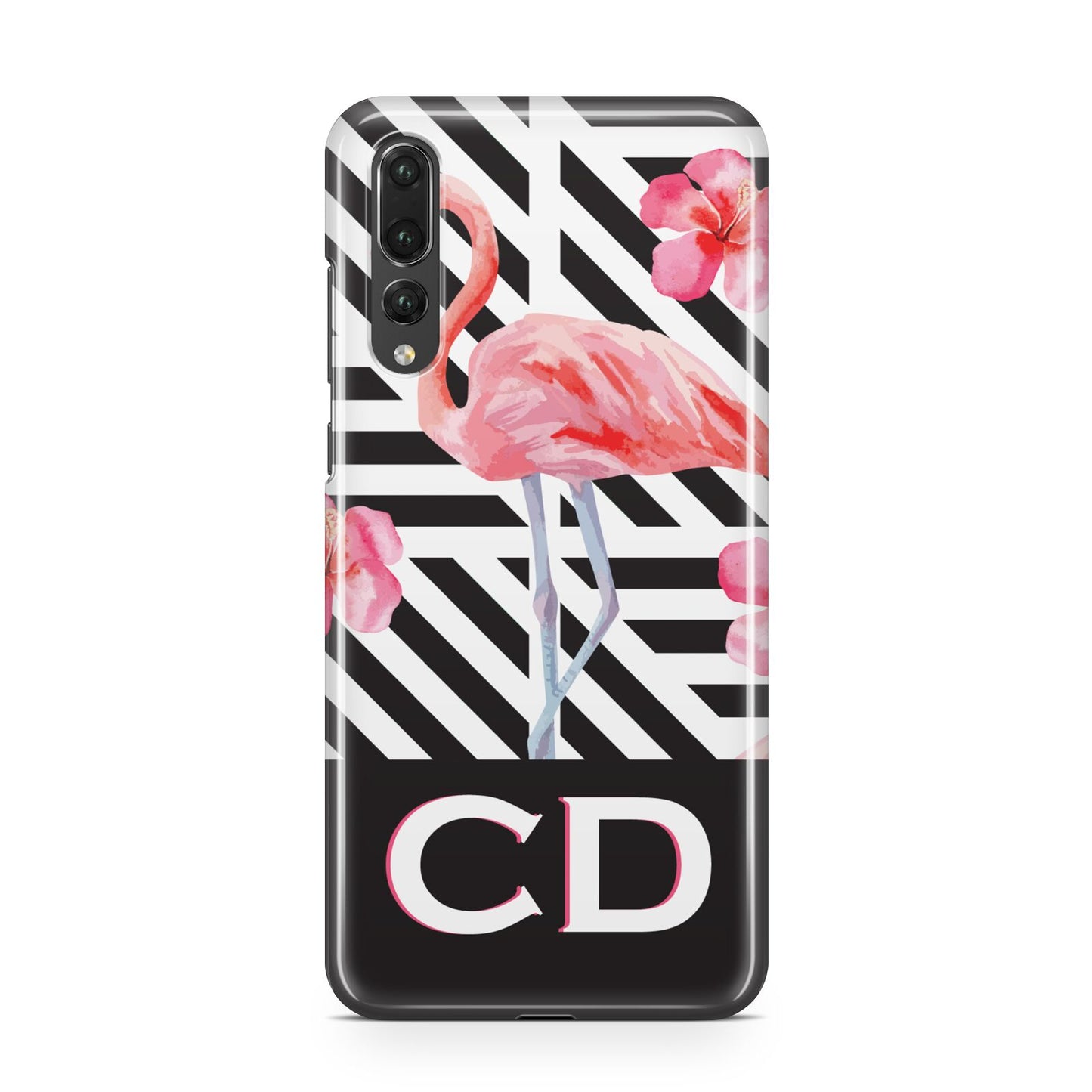 Flamingo Black Geometric Huawei P20 Pro Phone Case
