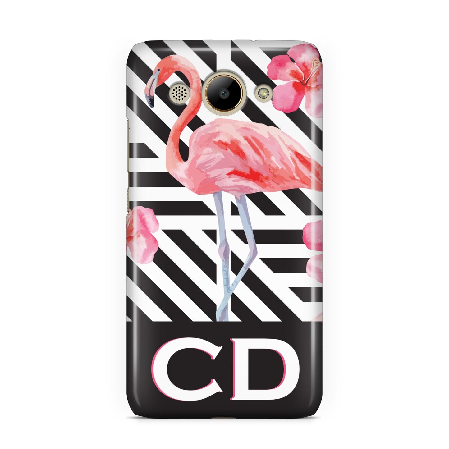 Flamingo Black Geometric Huawei Y3 2017