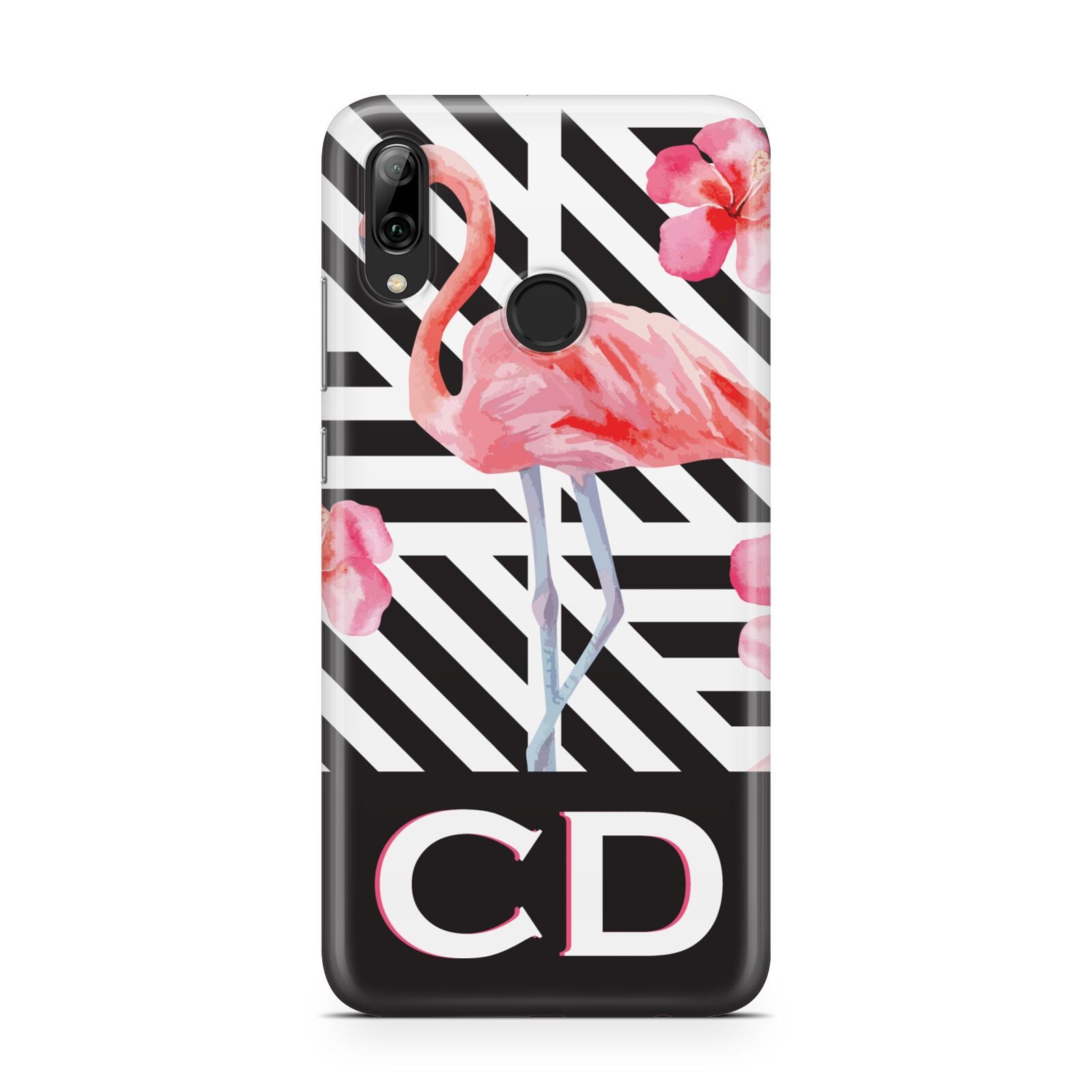 Flamingo Black Geometric Huawei Y7 2019