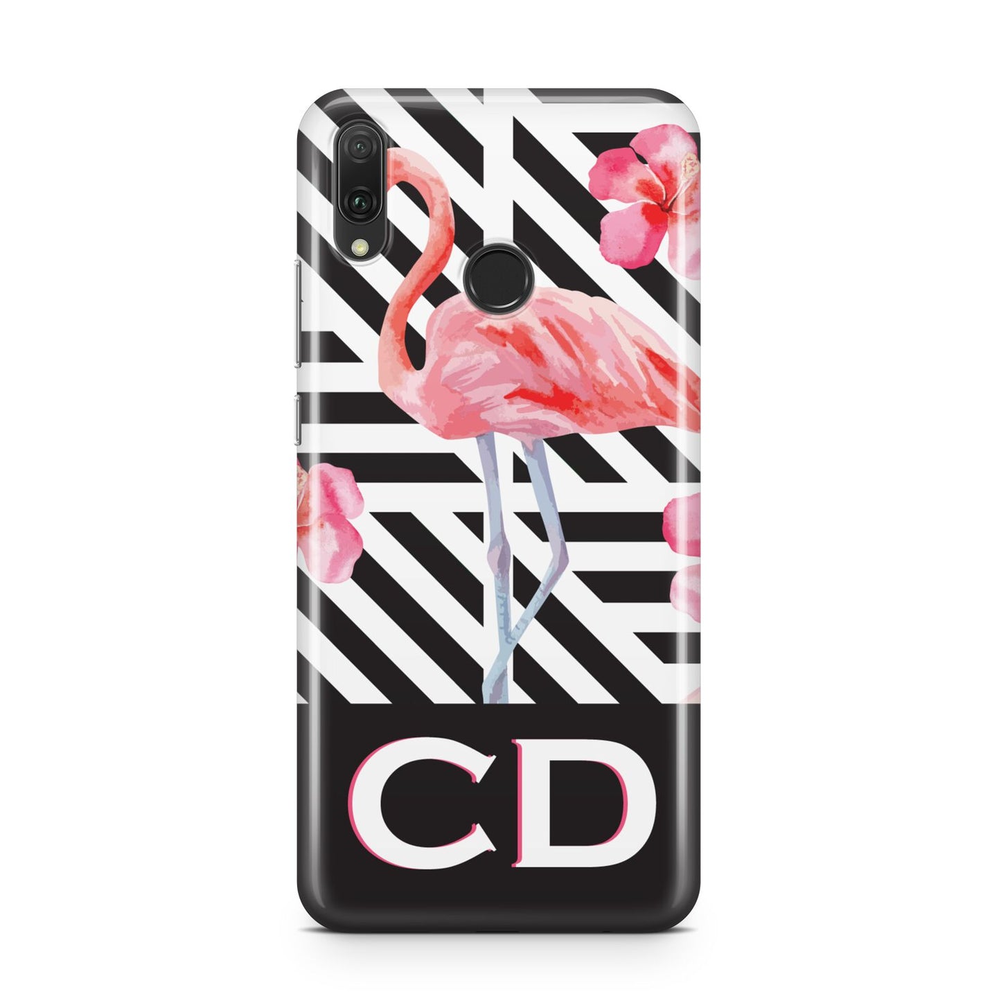 Flamingo Black Geometric Huawei Y9 2019