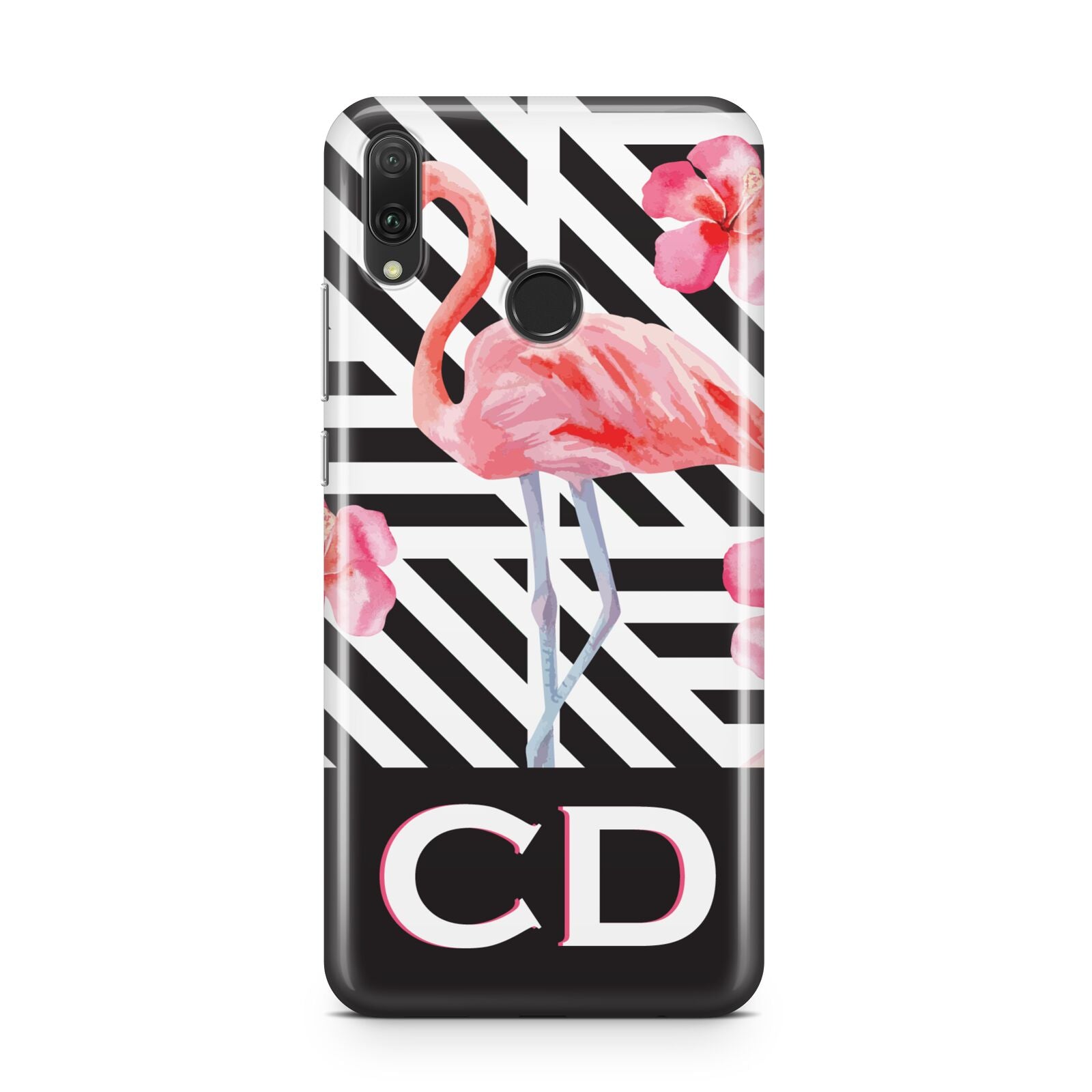 Flamingo Black Geometric Huawei Y9 2019