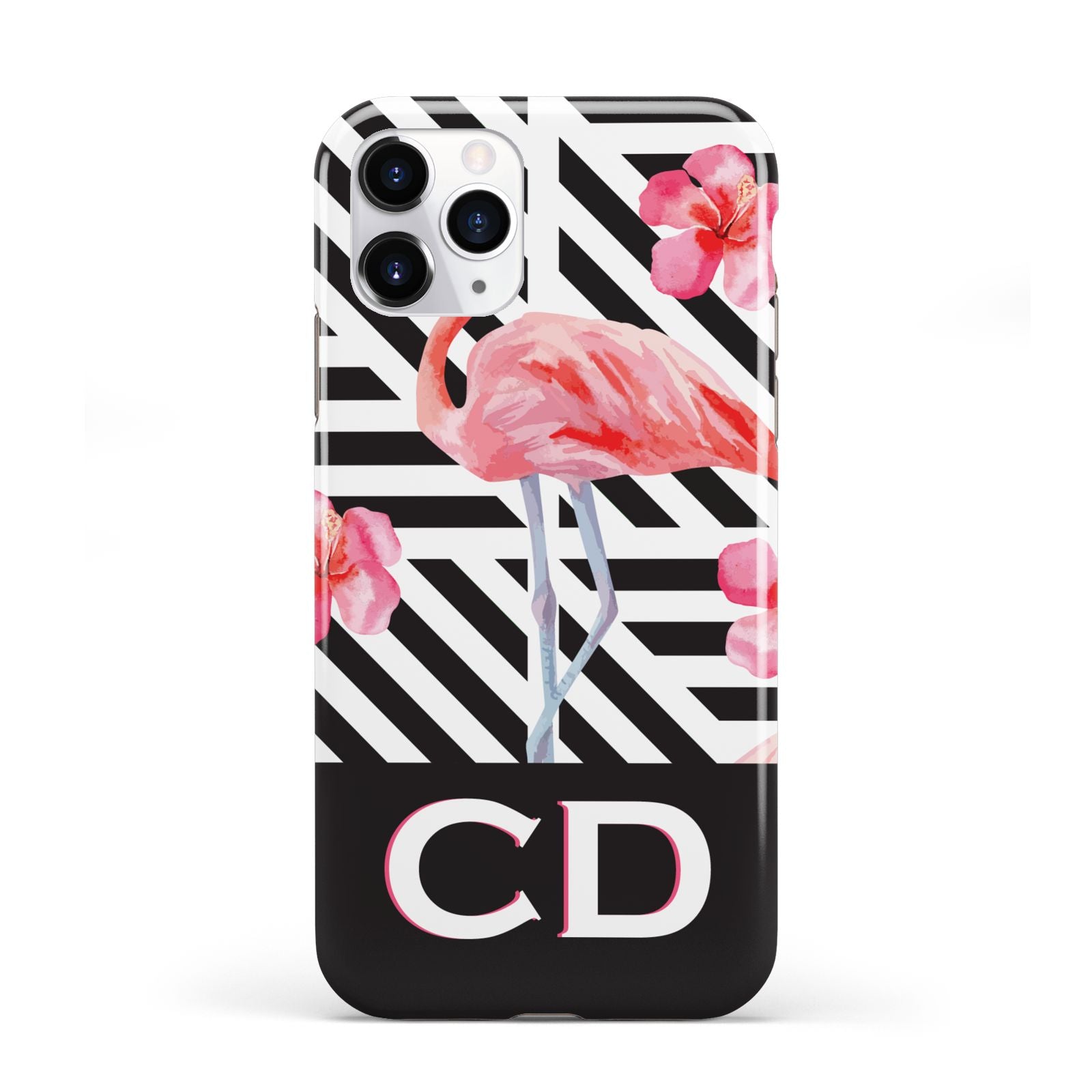 Flamingo Black Geometric iPhone 11 Pro 3D Tough Case