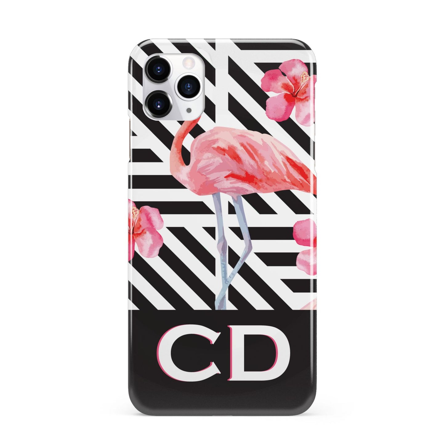 Flamingo Black Geometric iPhone 11 Pro Max 3D Snap Case