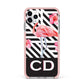 Flamingo Black Geometric iPhone 11 Pro Max Impact Pink Edge Case