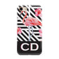 Flamingo Black Geometric iPhone 8 3D Tough Case on Gold Phone