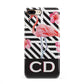 Flamingo Black Geometric iPhone 8 Plus 3D Snap Case on Gold Phone