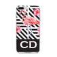 Flamingo Black Geometric iPhone 8 Plus Bumper Case on Silver iPhone