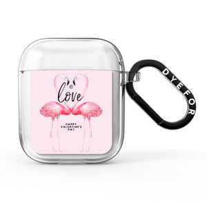 Flamingo Valentines Day AirPods Case