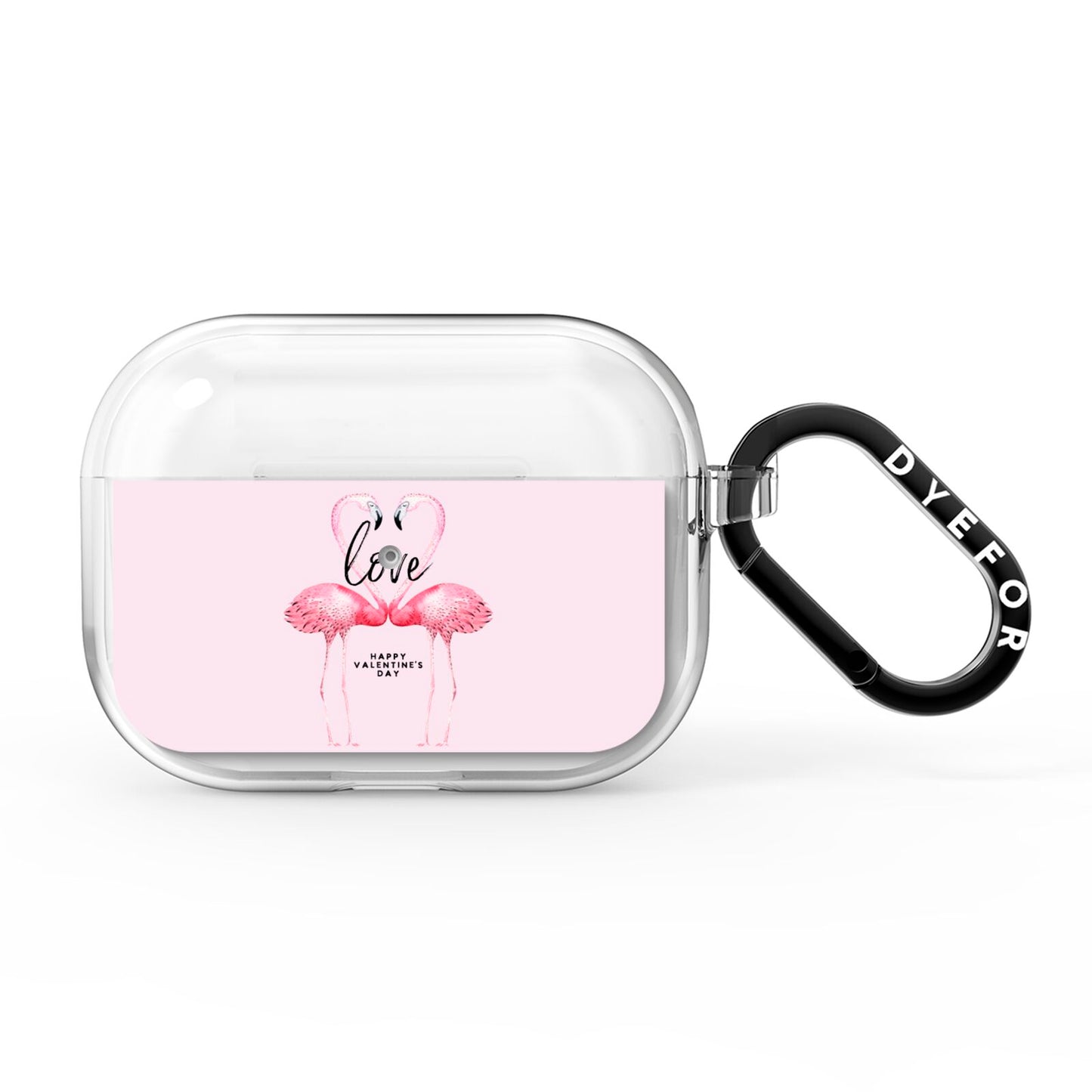 Flamingo Valentines Day AirPods Pro Clear Case