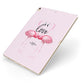 Flamingo Valentines Day Apple iPad Case on Gold iPad Side View