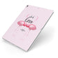 Flamingo Valentines Day Apple iPad Case on Silver iPad Side View