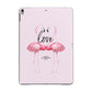 Flamingo Valentines Day Apple iPad Grey Case