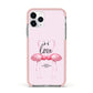 Flamingo Valentines Day Apple iPhone 11 Pro in Silver with Pink Impact Case