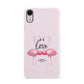 Flamingo Valentines Day Apple iPhone XR White 3D Snap Case