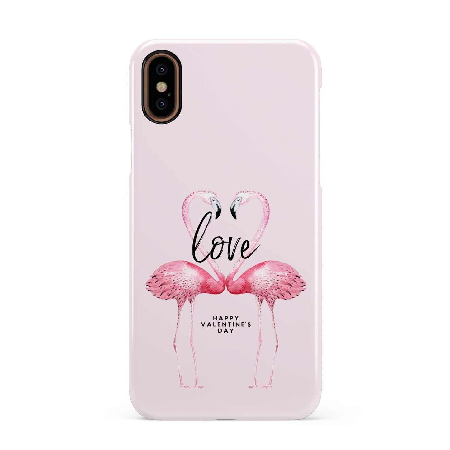 Flamingo Valentines Day Apple iPhone XS 3D Snap Case