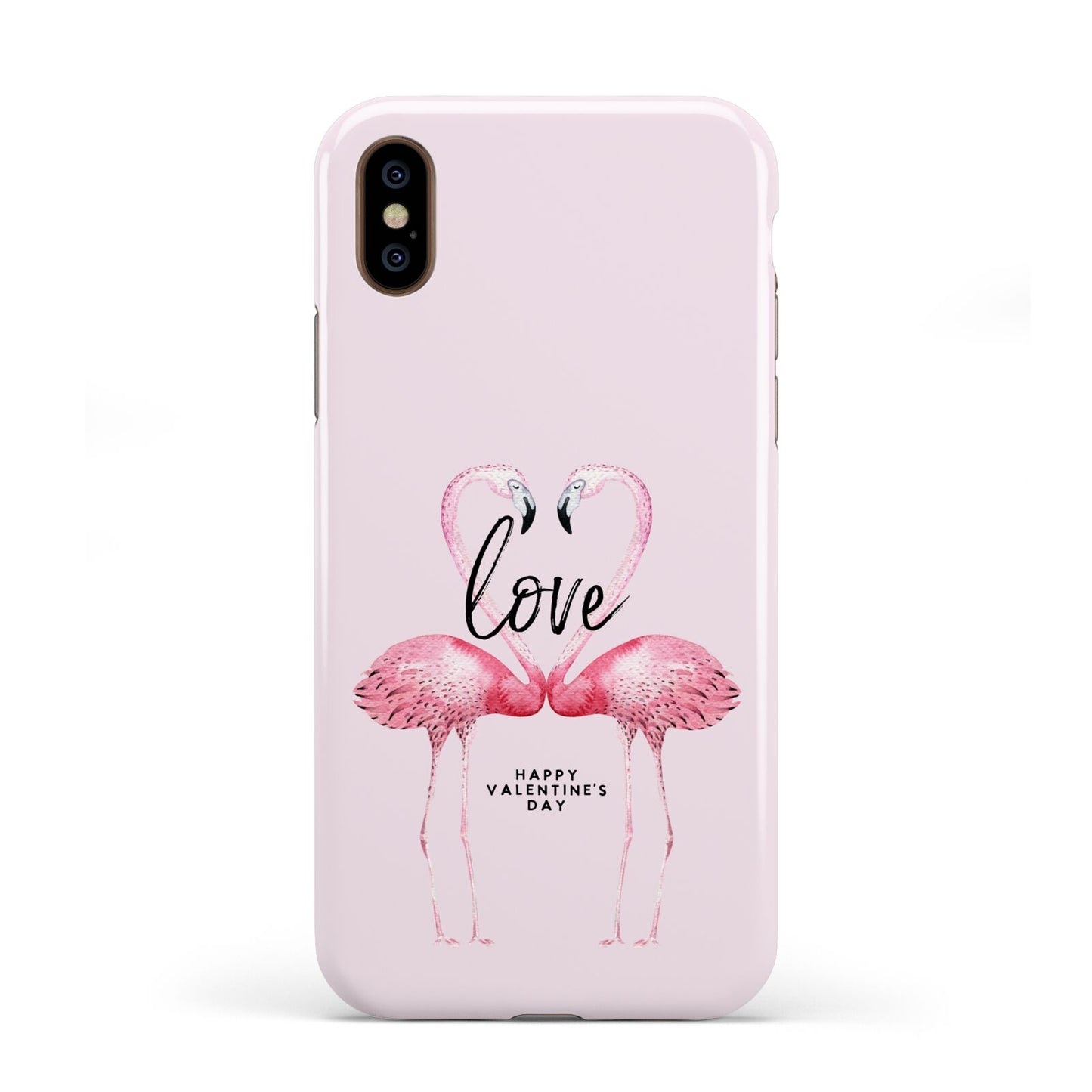 Flamingo Valentines Day Apple iPhone XS 3D Tough