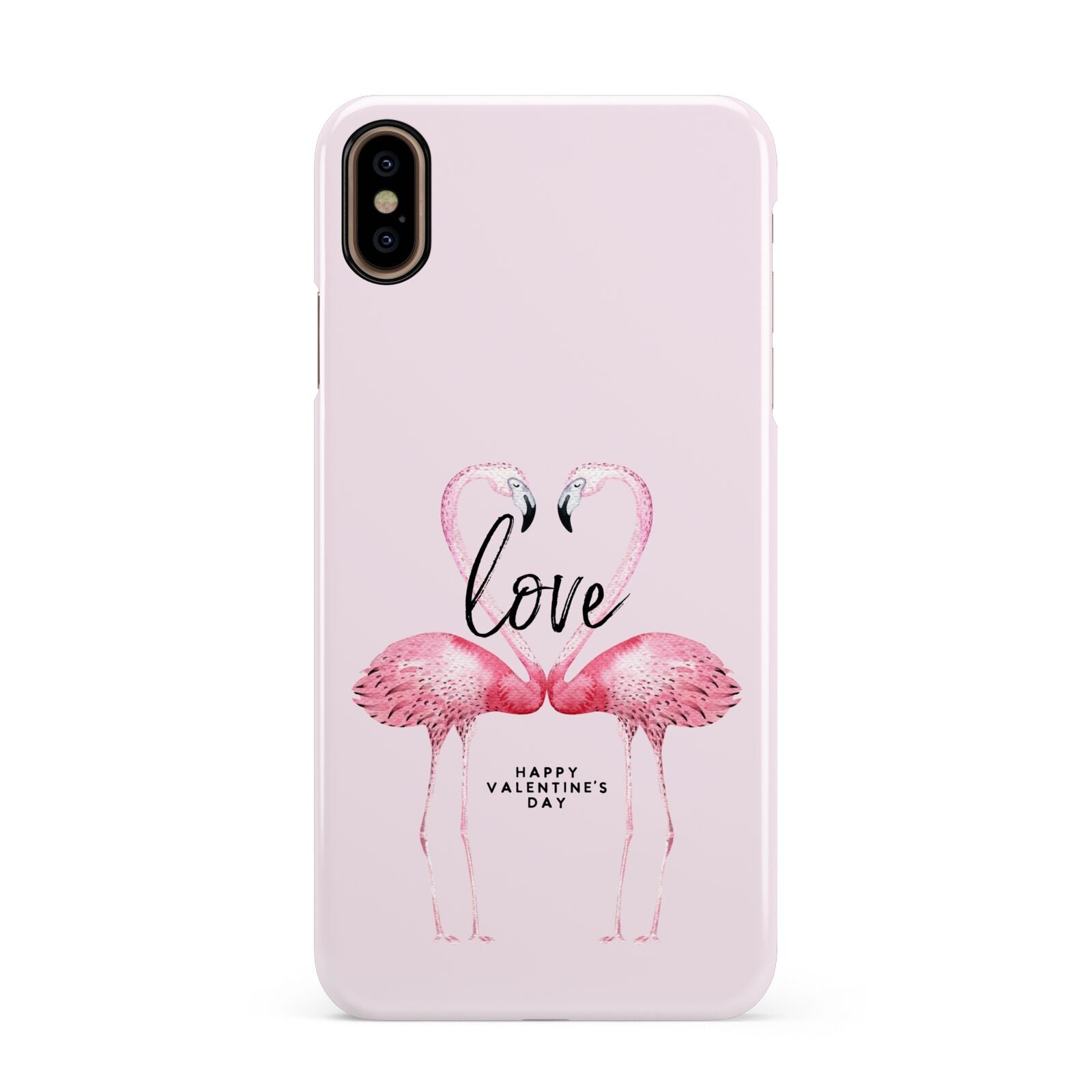 Flamingo Valentines Day Apple iPhone Xs Max 3D Snap Case