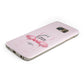 Flamingo Valentines Day Protective Samsung Galaxy Case Angled Image