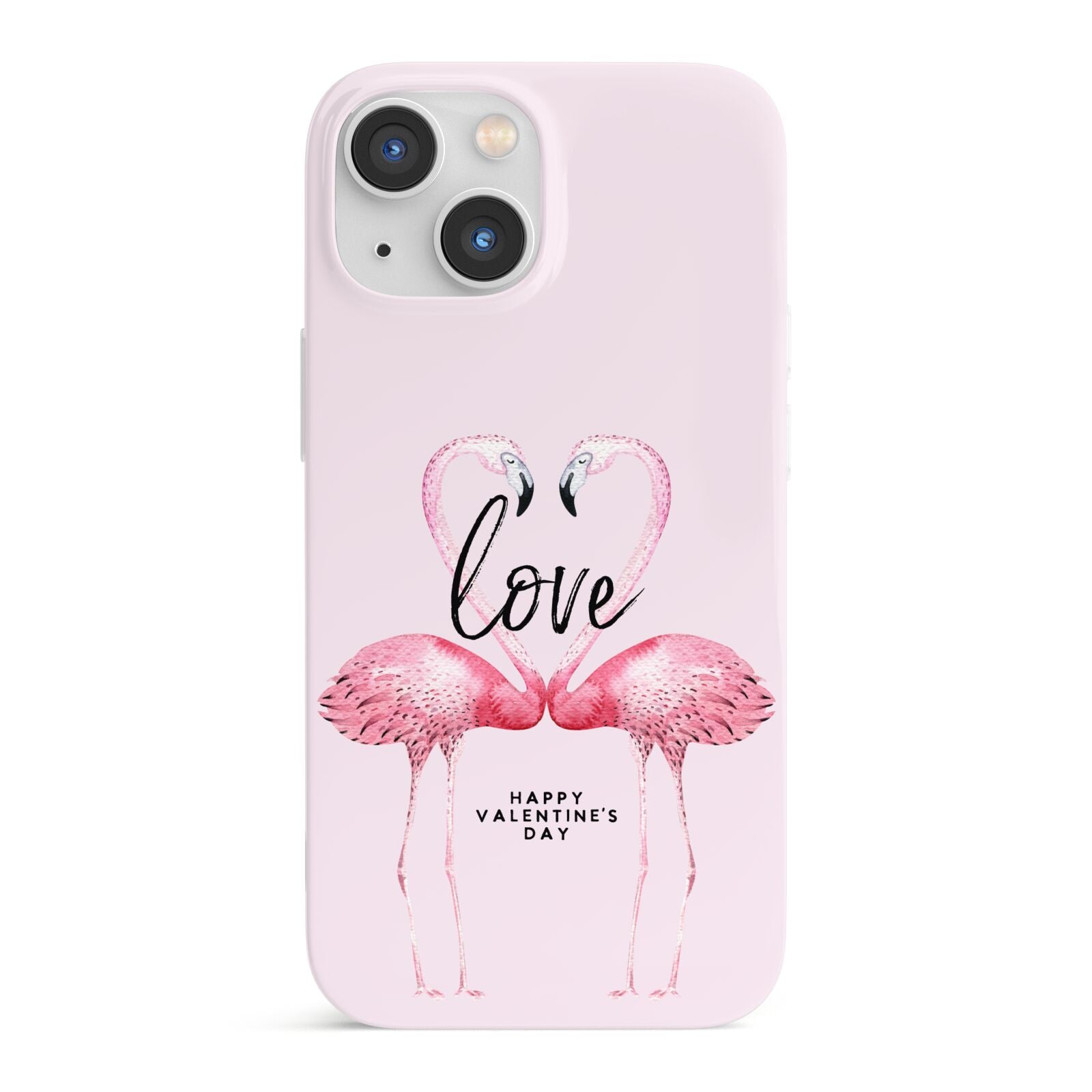Flamingo Valentines Day iPhone 13 Mini Full Wrap 3D Snap Case