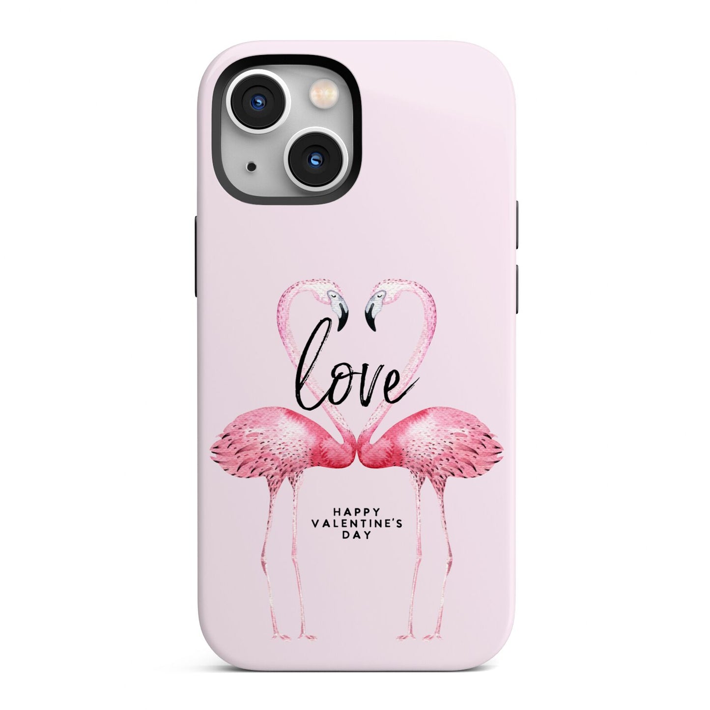Flamingo Valentines Day iPhone 13 Mini Full Wrap 3D Tough Case