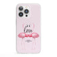 Flamingo Valentines Day iPhone 13 Pro Clear Bumper Case