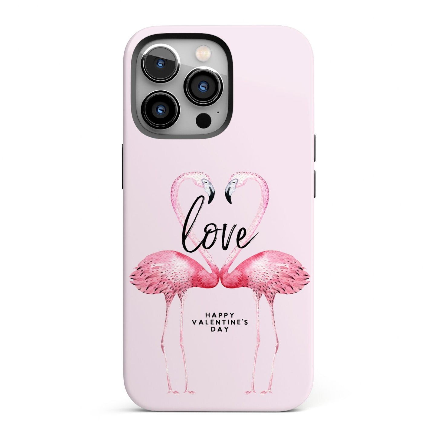 Flamingo Valentines Day iPhone 13 Pro Full Wrap 3D Tough Case